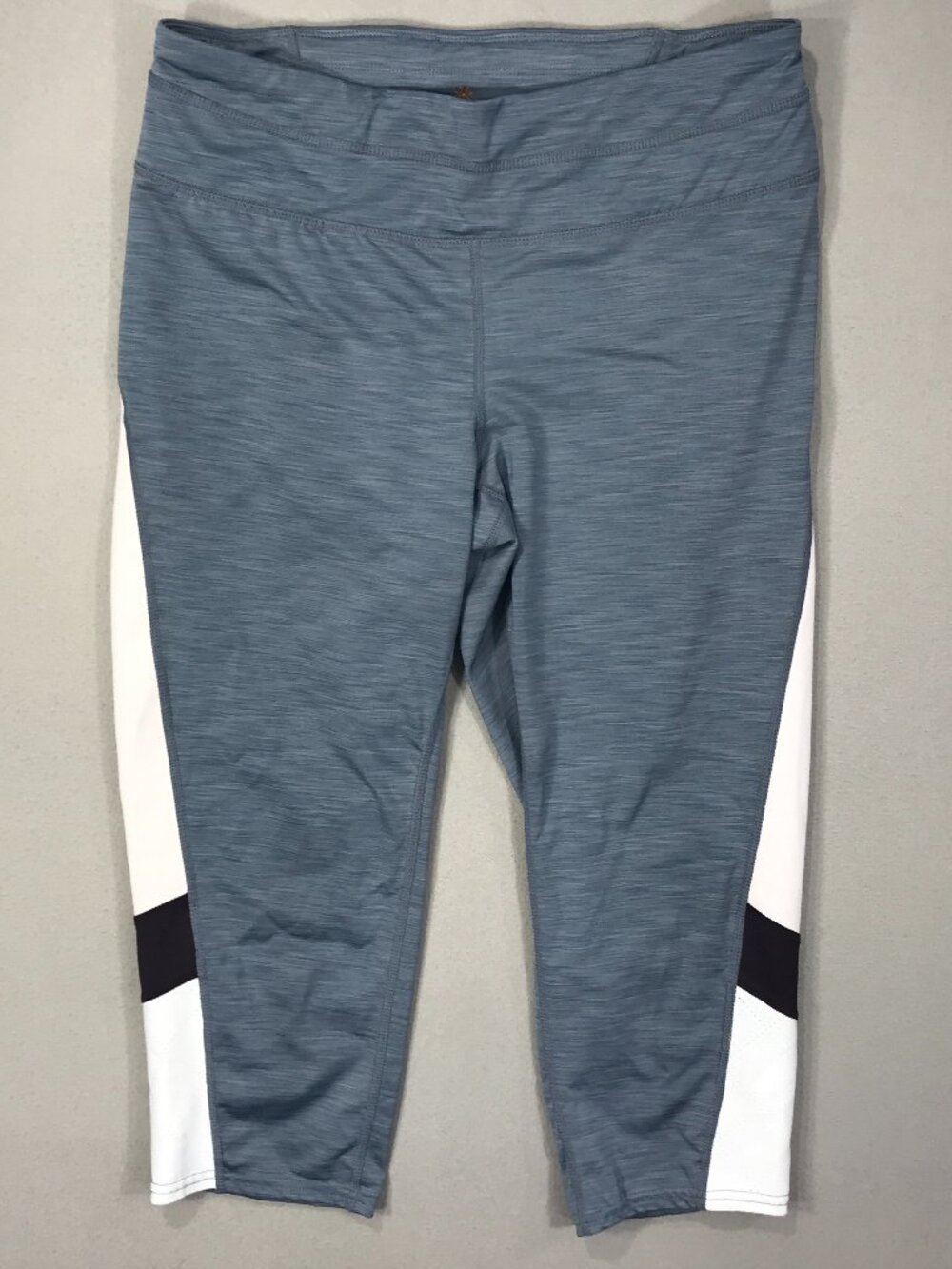 Tangerine Leggings Women's Large Gray Pull On Pants Capri Pocket Stretch Active